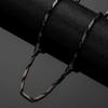 Collar de Acero de Titanio con Diseño Nicho para Hombre, Versátil, Lujo Ligero, Estilo Urbano Negro, Cadena Cuadrilateral para Clavícula