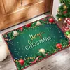 Capachos de Entrada Vermelhos de Natal Transfronteiriços, Tapetes de Banheiro Absorventes de Água e Antiderrapantes, Tapetes de Veludo Cristal Festivos e Resistentes a Manchas para Casa