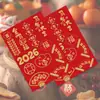 Etiquetas Decorativas de Ano Novo Chinês de 2026 Ano do Cavalo com o Caractere "" Enfeites Pendentes Itens Festivos para Decoração de Casa Embalagem de Presentes Decorações de Feriado