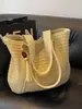 Bolso de Mano de Paja para Mujer con Colgante de Borlas, Gran Capacidad, Bolso de Playa, Bolso de Hombro Tejido, Bolso Tote, Moda