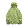 Roupas de Proteção Solar Masculinas e Femininas Verão Fina ao Ar Livre Proteção UV Roupa para a Pele Casaco Jaqueta com Capuz Esportivo Casual para Casal