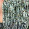 Cuentas de ángulo de pino africano de 3 mm Cuentas redondas facetadas hilo Turquesa africana Mini Cuentas