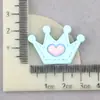 Tela Imitación Corazón Infantil Accesorios de Resina DIY Materiales Accesorios para el Cabello de Bebé DIY Corona Accesorios de Tinta Almohadilla Venta al por Mayor
