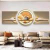 Pintura decorativa moderna minimalista para sala de estar Atmosférica imagen de nueve peces mural pintura para pared de fondo de sofá lujo ligero tríptico al por mayor