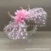 Chapéu francês vestido de noiva véu de viagem temperamento versátil retrô pena rede flor acessórios de cabelo tiara