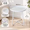 Mesa de Café Mini Simple Estilo Nórdico para Sofá de Sala de Estar, Mesa Auxiliar Redonda de Hierro para Uso Doméstico, Mesa Pequeña Simple para Dormitorio
