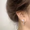 Pinzas para Oreja de Mariposa Incrustadas de Diamantes para Mujer, Diseño Suave y Elegante, Pinzas para Cartílago sin Perforación, Aretes Pequeños y Versátiles para Mujer