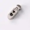 Fivela de Metal com Dois Furos e Cabeça Arredondada para Cordão Elástico de Puxar e Apertar, Fivela de Ajuste Elástico, Fivela de Mola com Sino T5097
