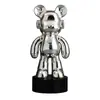 1 m Grande Ornamento de Chão Galvanizado Mochila de DJ Urso com Áudio Bluetooth ao Lado do Gabinete de TV da Sala Decoração de Villa
