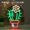Luzes de Neon Flamingo Luzes Decorativas Ins Popular Arco-Íris LED Luzes em Formato de Natal Luzes de Ambiente Fita de LED Flexível USB