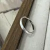 Anillo de Plata de Ley S925 Cepillado Mate Transfronterizo para Mujer, Anillo Ancho Liso, Estilo Frío, Diseño Normcore, Anillo Personalizado, Venta al por Mayor