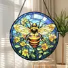 Colgantes de vidrio para abejas transfronterizos, decoraciones de vidrio para el hogar, decoraciones para ventanas, capta soles para el jardín