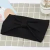 Diadema Deportiva de Algodón para Mujer AliExpress Color Sólido Nudo Atado Diadema Ancha Capucha Banda Elástica para el Cabello