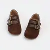 Moda para Niñas Estilo Coreano Retro Diseño Simple Zapatos Bajos Individuales Bebé Pequeño Primavera/Otoño 2026 Nuevos Zapatos Pequeños de Cuero
