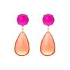 Brincos de resina ZA retrô elegantes transparentes em formato de gota Brincos geométricos simples e versáteis europeus e americanos Brincos de fronteira para mulheres