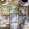 Zabc Coleção de Malas Antigas Transfronteiriças Série Primavera Livro de Materiais Manual Retrô Papel de Fundo para Material Base Decorativa 6 Estilos
