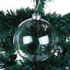 Venda Direta de Fábrica Pronta Entrega 5/6/7/8/9/10/12/15/20cm Bolas de Natal de Vidro Transparente Vazadas Sopradas