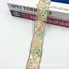 Novo bordado étnico carro osso lantejou renda 3CM de largura rede de fundo retrô fio de algodão acessórios de vestuário