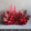 Boda Nueva Boda Auditorio Flecha Maceta Arte Floral Simulación Flor Colgante Camino de Flores Esquina de Flores Rojo Grande Utilería China
