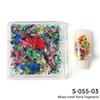 Estilo novo transfronteiriço flor seca para unha flor real mista ins japonesa floral pequeno estrelado caixa de joias flor seca para unha
