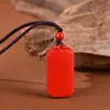 Collar con Colgante de Cinabrio Crudo de Paz y Seguridad Estilo 3D con Arena Púrpura y Dorada de Alto Contenido para Hombres y Mujeres en su Año Zodiacal Venta al por Mayor