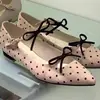 Zapatos Mary Jane de Lunares Franceses con Lazo para Mujer 2025 Verano Nuevo Estilo con Falda Punta Aguda Dulces Zapatos de Tacón