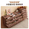 Cómoda de Cinco Cajones de Madera Maciza, Madera de Nogal Negro Norteamericano, Cómoda de Nueve Cajones para Dormitorio, Armario de Almacenamiento con Cajones para Sala de Estar, Cómoda de Madera Maciza