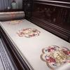 Cojín de Sofá de Madera Maciza Estilo Chino Caoba Lujo Accesible Cojín de Sofá de Gama Alta Elegante Cojín Antideslizante Cubierta Engrosada Cama Luohan