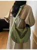 Bolsa Tote Plisada de Alta Gama para Mujer, Estilo Coreano de Moda Tendencia, Bolso de Hombro Cruzado de Gran Capacidad, Bolso Simple de Axila, Comercio Exterior