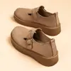 Sapatos Femininos de Primavera com Aumento de Altura, Sapatos Estilo Birkenstock com Salto Fechado, Sapatos Casuais Leves Slip-On com Solado Macio, Sapatos Versáteis que Aumentam a Altura