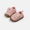 Sapatos Caminhantes para Bebê Menina 2026 Outono Desenho Animado Bolinhas Velcro Antiderrapante Respirável Leve Calçados Casuais Estilo Fofo