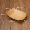 Caixa de Almoço Descartável em Formato de Barco, Caixa de Embalagem Aberta para Lanches, Bife de Frango, Batatas Fritas, Pipoca de Frango, Frango Frito, Caixa de Papel Kraft, À Prova de Óleo