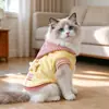 Gato Outono e Inverno Novo Roupa Anti-Queda Pet Fofo Estrela Pelúcia Aconchegante Espessada Roupa de Inverno Atacado Transfronteiriço
