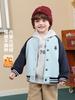 Chaqueta de béisbol de forro polar para niños con volante a la derecha Ropa de invierno Abrigo de forro polar para niños Cálido engrosado Estilo Otoño e Invierno Top de moda