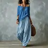 2026 Nuevo Conjunto Casual de Pantalones Largos Anchos de Moda Off-Shoulder con Bloques de Color de Amazon