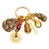 Llavero ocho Budas Guardianes Calabaza del Zodiaco Bolsa de Dinero de los Cinco Emperadores Llavero de Coche de la Suerte