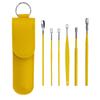 Exprimidor de orejas giratorio de acero inoxidable con tornillo, ideal para adultos, llavero portátil, herramienta para exprimidor de orejas
