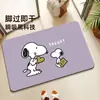 Novo tapete de banheiro de terra de diatomáceas do Snoopy, design de desenho animado, absorvente, antiderrapante e durável para uso em frente ao vaso sanitário, resistente à sujeira e ao desgaste