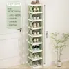 Sapateira Doméstica Simples de Múltiplas Camadas, Pequeno Armário de Sapatos Tridimensional para Entrada de Casa e Dormitório, Sapateira Triangular Multifuncional para Cantos de Parede