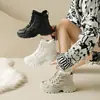 Zapatos de Caña Alta con Forro de Polar para Mujer, Nuevos Zapatillas Cálidas Estilo Coreano Invierno 2026, Zapatos de Algodón Ins para Estudiantes 28095