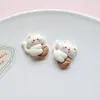 Dibujos Animados Lindos Gato Café Resina Accesorios Hechos a Mano DIY Pegamento Crema Funda de Teléfono Charms para Zapatos Materiales para Accesorios de Cabello
