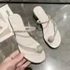Pantuflas para mujer, nueva colección de verano 2026: Sandalias de punta redonda con pedrería, chanclas, mules con tacón grueso y tacones altos sexys