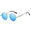 Gafas de Sol Redondas Estilo Steampunk para Hombres y Mujeres Gafas Retro Patillas de Resorte Metal