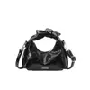 Bolsa de Mão Pequena Tendência Estilo Coreano Atacado Transfronteiriço para Mulheres 2026 Nova Moda Bolsa Meia-Lua com Laço Bolsa de Ombro Único Transversal