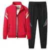 Conjunto de Sudadera Cardigan para Hombre 2025 Primavera Nuevo Estilo Coreano Casual Juvenil Cuello Alto Conjunto de Dos Piezas con Doble Cremallera