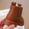 Botas Martin infantis 2024 Outono Novo Estilo Britânico Botas de Solado Macio Botas de Couro Meninas Botas Curtas Meninos Botas para Bebê