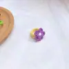 Anillo de Flor Tejido de Lana Hecho a Mano Transfronterizo de Amazon Anillo Lindo Corazón de Chica de Primavera Accesorios Versátiles de Color Contrastante