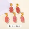 Jingdian Jewelry Fonte de Sal Carmesim Ágata Pequena Gota Coleção Fábrica Personalizada Cabeça de Coelho Fivela de Segurança Anel de Corrida Pixiu Acessórios