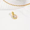 Chapado de cobre de circonio de color nicho personalizado 18k colgante de animal tortuga pulsera versátil simple collar accesorios de joyería DIY