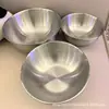 Bacia de Aço Inoxidável Bacia para Lavar Vegetais Bacia para Sovar Massa Bacia para Bater Ovos Utensílio Doméstico de Cozinha Assar Saladeira Dourada Bacia de Cozinha com Escala